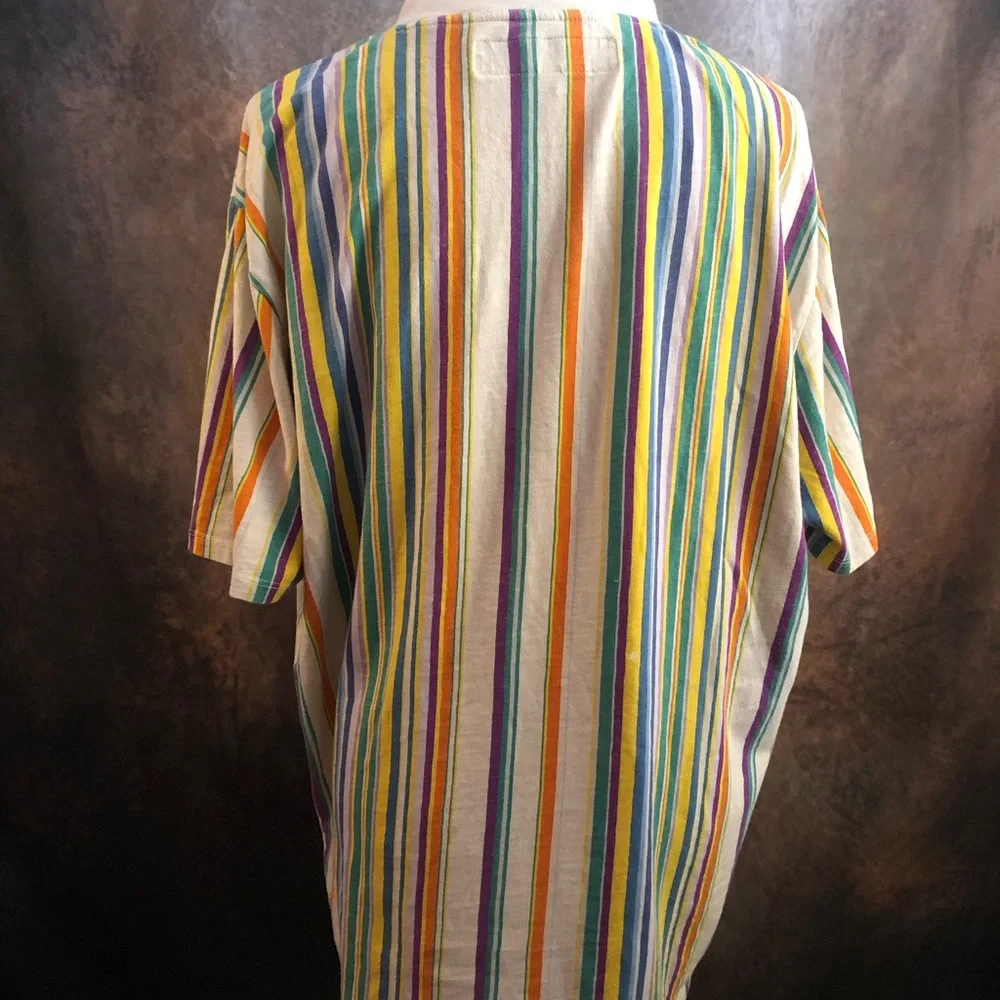 Guess Multicolor Striped Short Sleeve Tee - Picture 4 of 7